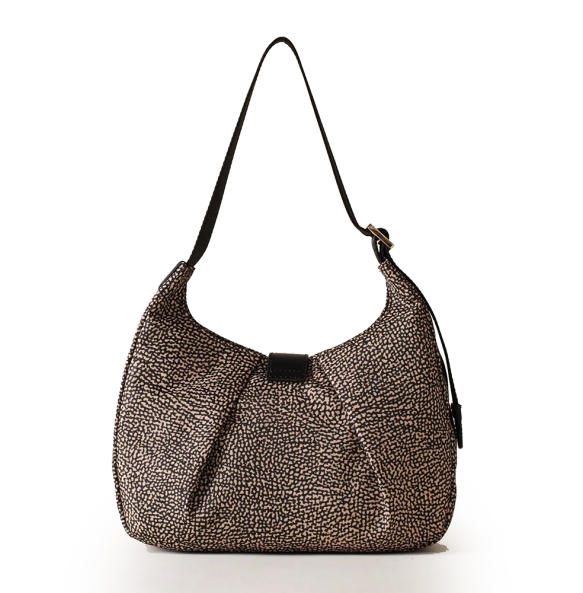 Τσάντα BORBONESE Cortina Hobo Small 923937 Καφέ