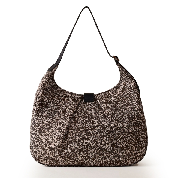 Τσάντα BORBONESE Cortina Hobo Medium 923938 Καφέ