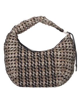 Τσάντα BORBONESE La Nido Hobo Medium 924827-0186  Μαύρο
