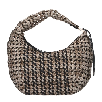 Τσάντα BORBONESE La Nido Hobo Medium 924827-0186  Μαύρο