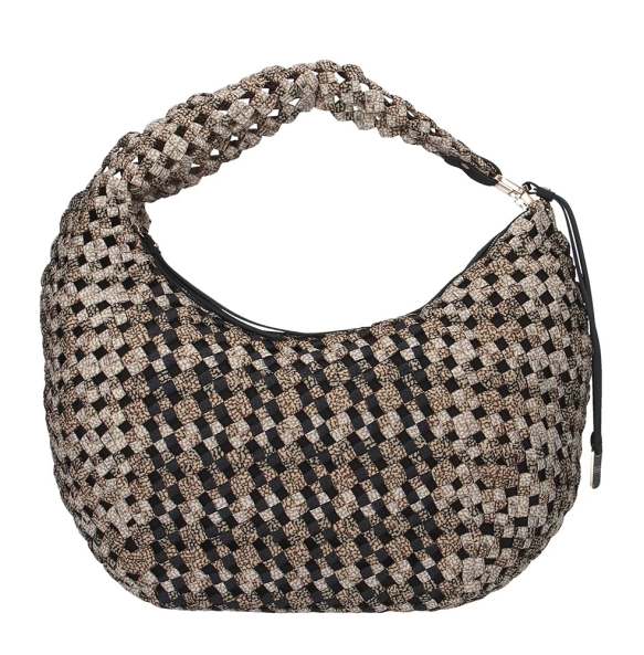 Τσάντα BORBONESE La Nido Hobo Medium 924827-0186  Μαύρο