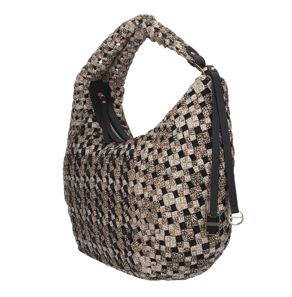 Τσάντα BORBONESE La Nido Hobo Medium 924827-0186  Μαύρο