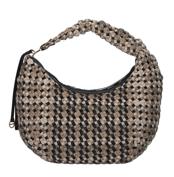 Τσάντα BORBONESE La Nido Hobo Medium 924827-0186  Μαύρο