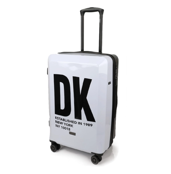 Βαλίτσα σκληρή Μεσαία DKNY D2221-DH418BD4 Λευκό/Μαύρο