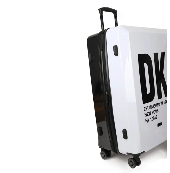 Βαλίτσα σκληρή Μεσαία DKNY D2221-DH418BD4 Λευκό/Μαύρο