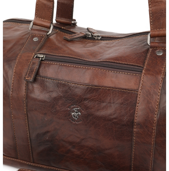 Δερμάτινο Weekender BEVERLY HILLS POLO CLUB BH1339 Καφέ