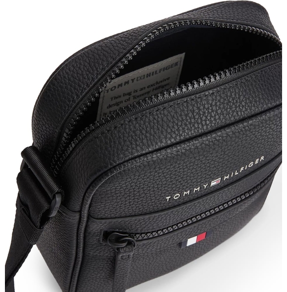 Τσάντα TOMMY HILFIGER 9504 Essential Mini Reporter Μαύρο