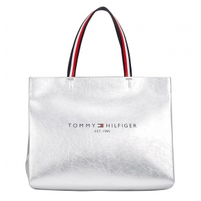 Τσάντα TOMMY HILFIGER 10801 Tommy Shopper Bag Ασημί