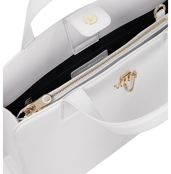 Τσάντα TOMMY HILFIGER 11333 TH Chain Satchel Λευκό