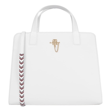 Τσάντα TOMMY HILFIGER 11333 TH Chain Satchel Λευκό