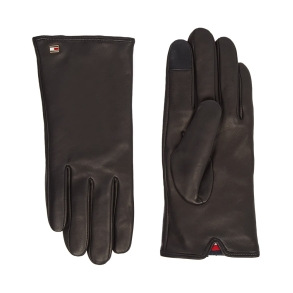 Δερμάτινα γάντια TOMMY HILFIGER 14703 Essential Flag Μαύρο