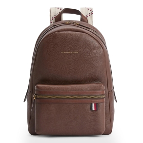 Σακίδιο TOMMY HILFIGER 8453 Premium Leather Backpack Καφέ
