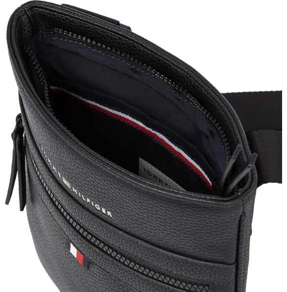Τσάντα TOMMY HILFIGER 9506 Essential Flat Reporter Μαύρο