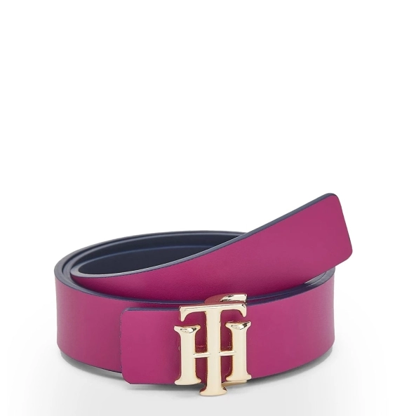 Ζώνη TOMMY HILFIGER 12140 TH Logo 3.0 Διπλής Όψεως Μπλε/Ροζ