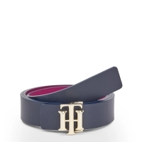 Ζώνη TOMMY HILFIGER 12140 TH Logo 3.0 Διπλής Όψεως Μπλε/Ροζ