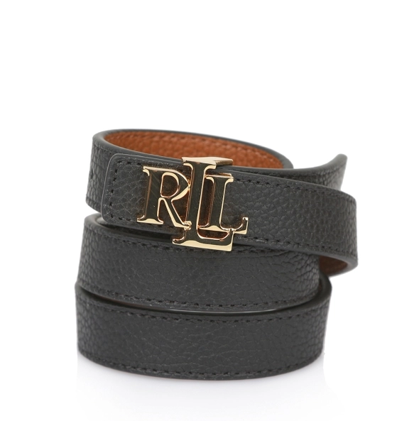 Ζώνη RALPH LAUREN 412912038 2.0 Διπλής Όψεως Μαύρο/Ταμπά