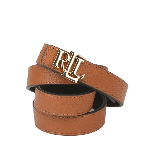 Ζώνη RALPH LAUREN 412912038 2.0 Διπλής Όψεως Μαύρο/Ταμπά