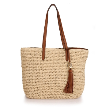 Τσάντα RALPH LAUREN 431818856 Ψάθα Μπεζ