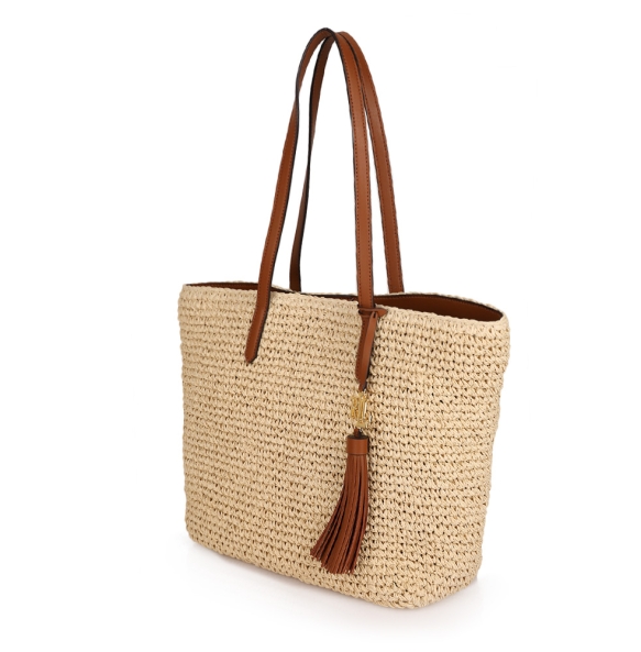 Τσάντα RALPH LAUREN 431818856 Ψάθα Μπεζ