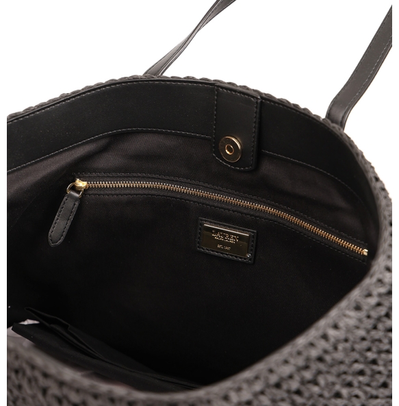 Τσάντα RALPH LAUREN 431818856 Ψάθα Μαύρο