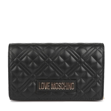 Τσάντα LOVE MOSCHINO 4079 Smart Daily Bag Μαύρο Καπιτονε  με Χρυσό