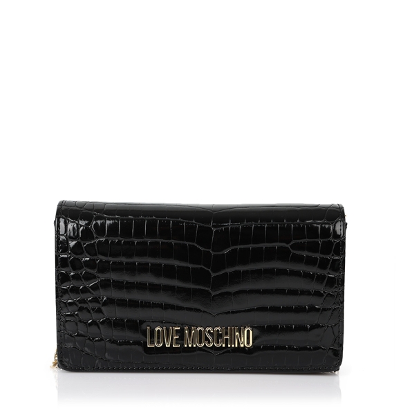 Τσάντα LOVE MOSCHINO 4079 Smart Daily Bag Μαύρο Κροκό