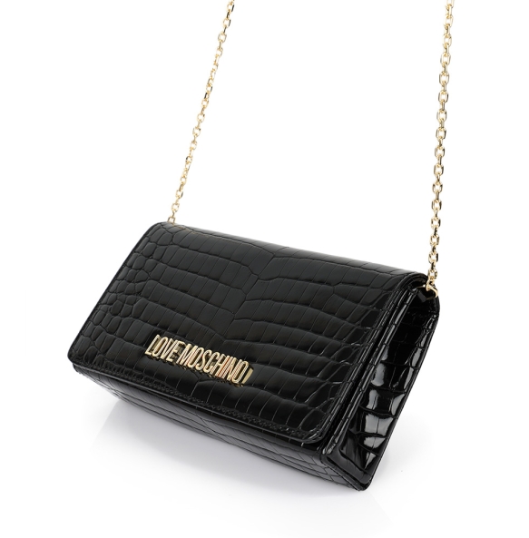 Τσάντα LOVE MOSCHINO 4079 Smart Daily Bag Μαύρο Κροκό