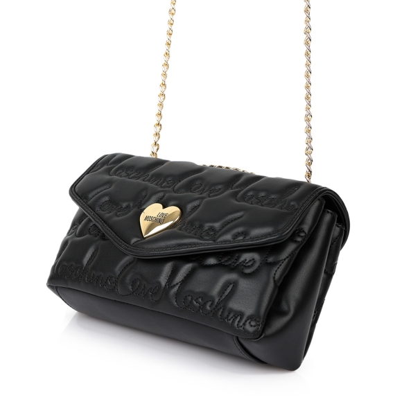 Τσάντα Love Moschino Lovesong Shoulder Bag 4125 Μαύρο