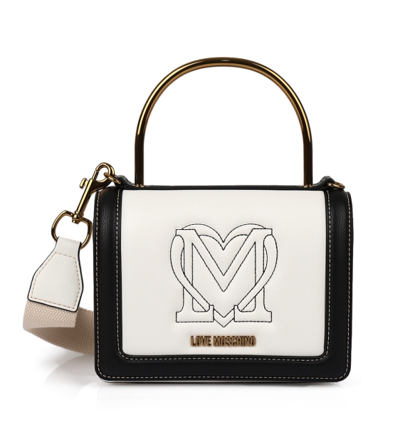 Τσάντα LOVE MOSCHINO 4322 Λευκό με Μαύρο