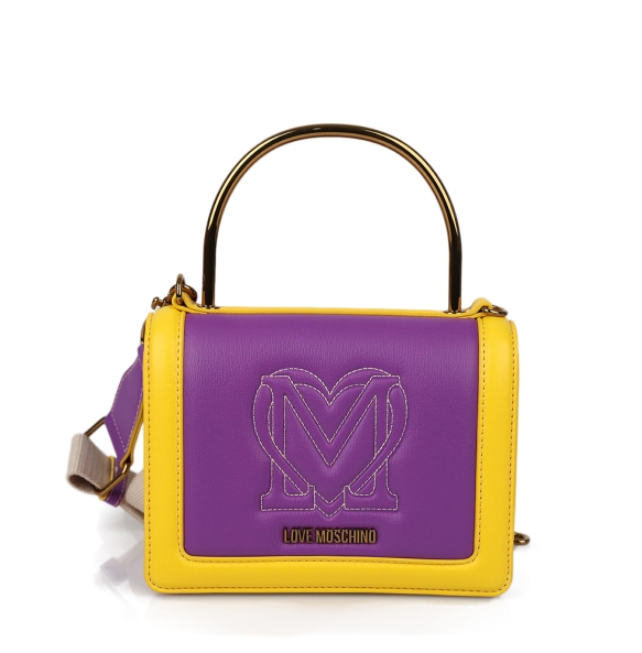 Τσάντα LOVE MOSCHINO 4322 Μωβ με Κίτρινο