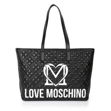 Τσάντα LOVE MOSCHINO Logo Quilt 4376 Μαύρο 