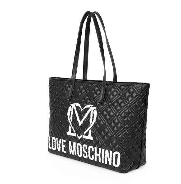 Τσάντα LOVE MOSCHINO Logo Quilt 4376 Μαύρο 