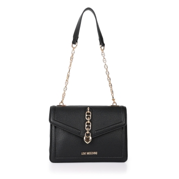 Τσάντα Love Moschino Chain Detail Shoulder Bag 4384 Μαύρο