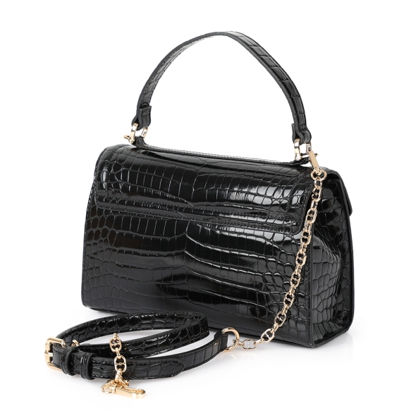 Τσάντα Love Moschino Hand Bag 4389 Μαύρο Κροκό