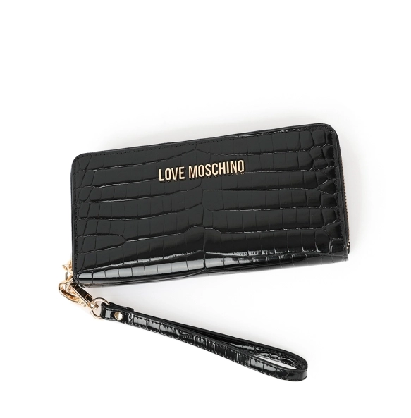 Πορτοφόλι LOVE MOSCHINO Large JC5723PP0LKJ0 Μαύρο Κροκό