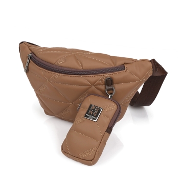 Τσαντάκι μέσης - μπανάνα FRNC 4121 Καφέ