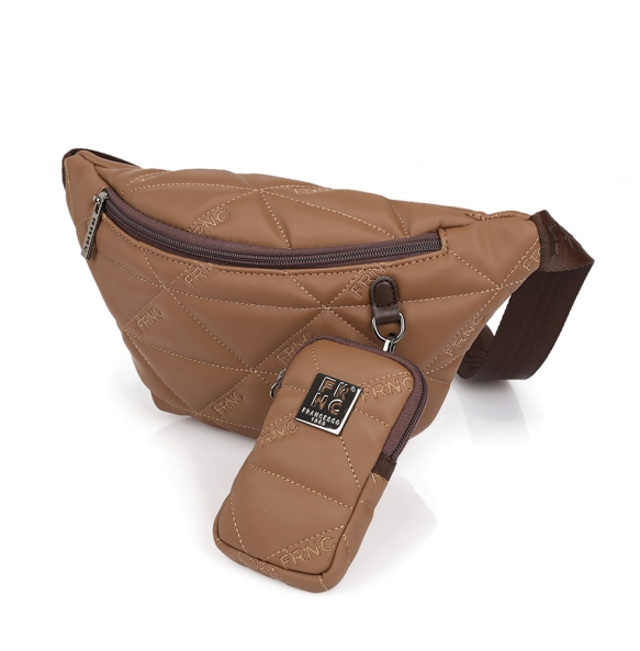 Τσαντάκι μέσης - μπανάνα FRNC 4121 Καφέ