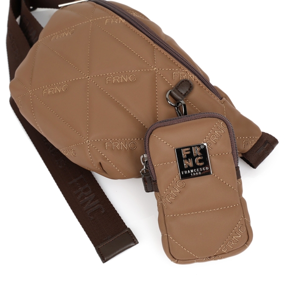Τσαντάκι μέσης - μπανάνα FRNC 4121 Καφέ