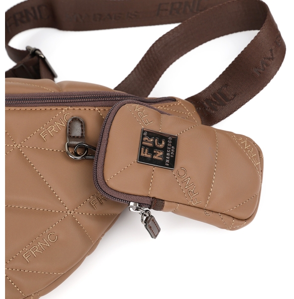 Τσαντάκι μέσης - μπανάνα FRNC 4122 Καφέ