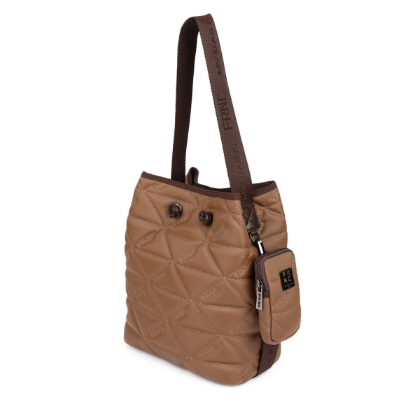 Τσάντα πουγκί FRNC 4139 Καφέ Τσάντα πουγκί FRNC 4139 Καφέ