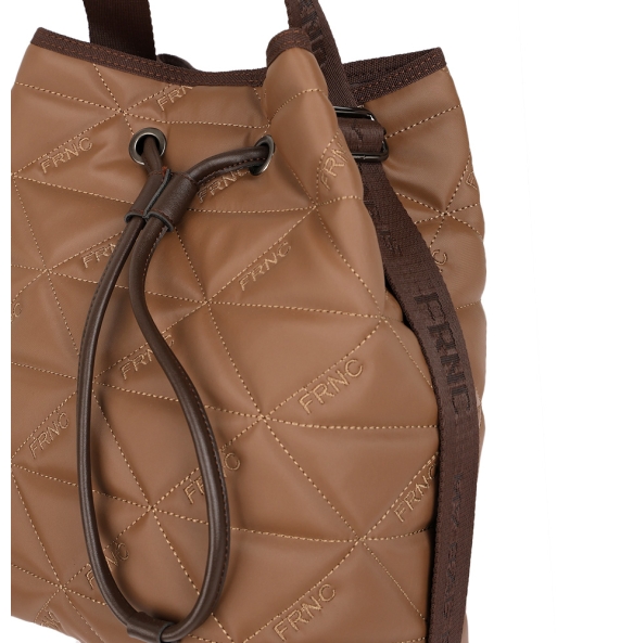 Τσάντα πουγκί FRNC 4139 Καφέ Τσάντα πουγκί FRNC 4139 Καφέ