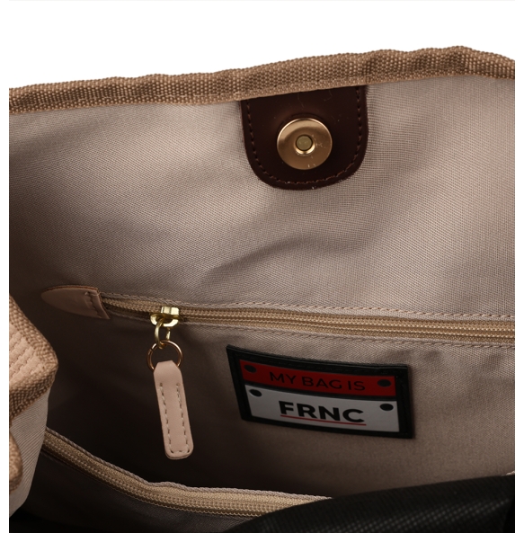 Τσάντα ώμου FRNC 5566 Μπεζ