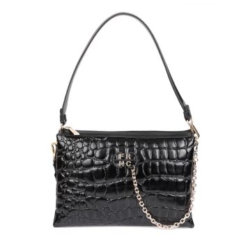 Τσαντά χιαστί FRNC 5900 Μαύρο Κροκό