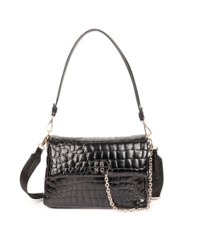 Τσαντά ώμου FRNC 5901 Μαύρο Κροκό
