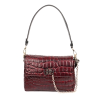 Τσαντά ώμου FRNC 5901 Μπορντό Κροκό