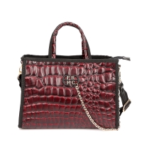 Τσαντά χειρός FRNC 5902 Μπορντό Κροκό