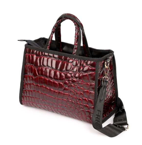 Τσαντά χειρός FRNC 5902 Μπορντό Κροκό