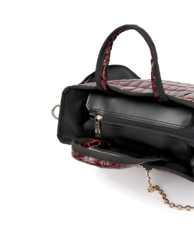 Τσαντά χειρός FRNC 5902 Μπορντό Κροκό