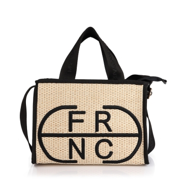 Τσάντα FRNC 8040 Ψάθα Μαύρο