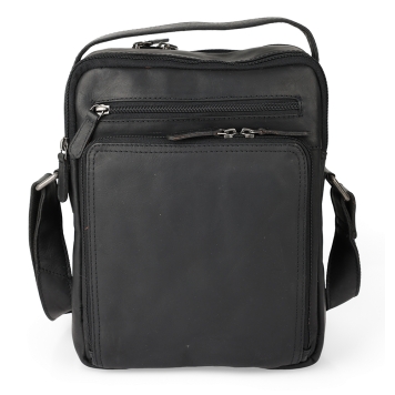 Τσαντάκι χιαστί RCM Leather H14 Μαύρο